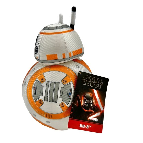 Star Wars BB-8 Stuffed Plush Disney LucasFilms NWT 10in White Orange Silver - Picture 2 of 11
